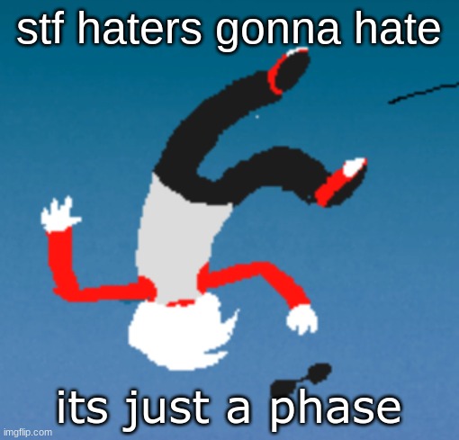 bluh | stf haters gonna hate; its just a phase | image tagged in bluh | made w/ Imgflip meme maker