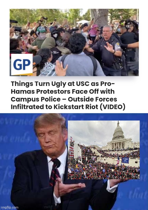 Leftist are now saying their "peaceful protest" are being Infiltrated | image tagged in leftists,commies,donald trump,jan6th | made w/ Imgflip meme maker