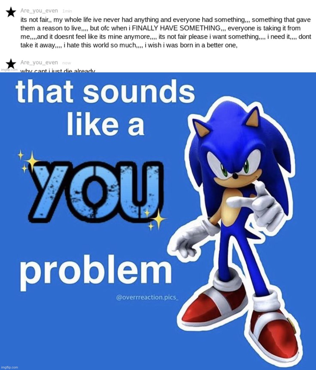 image tagged in that sounds like a you problem | made w/ Imgflip meme maker