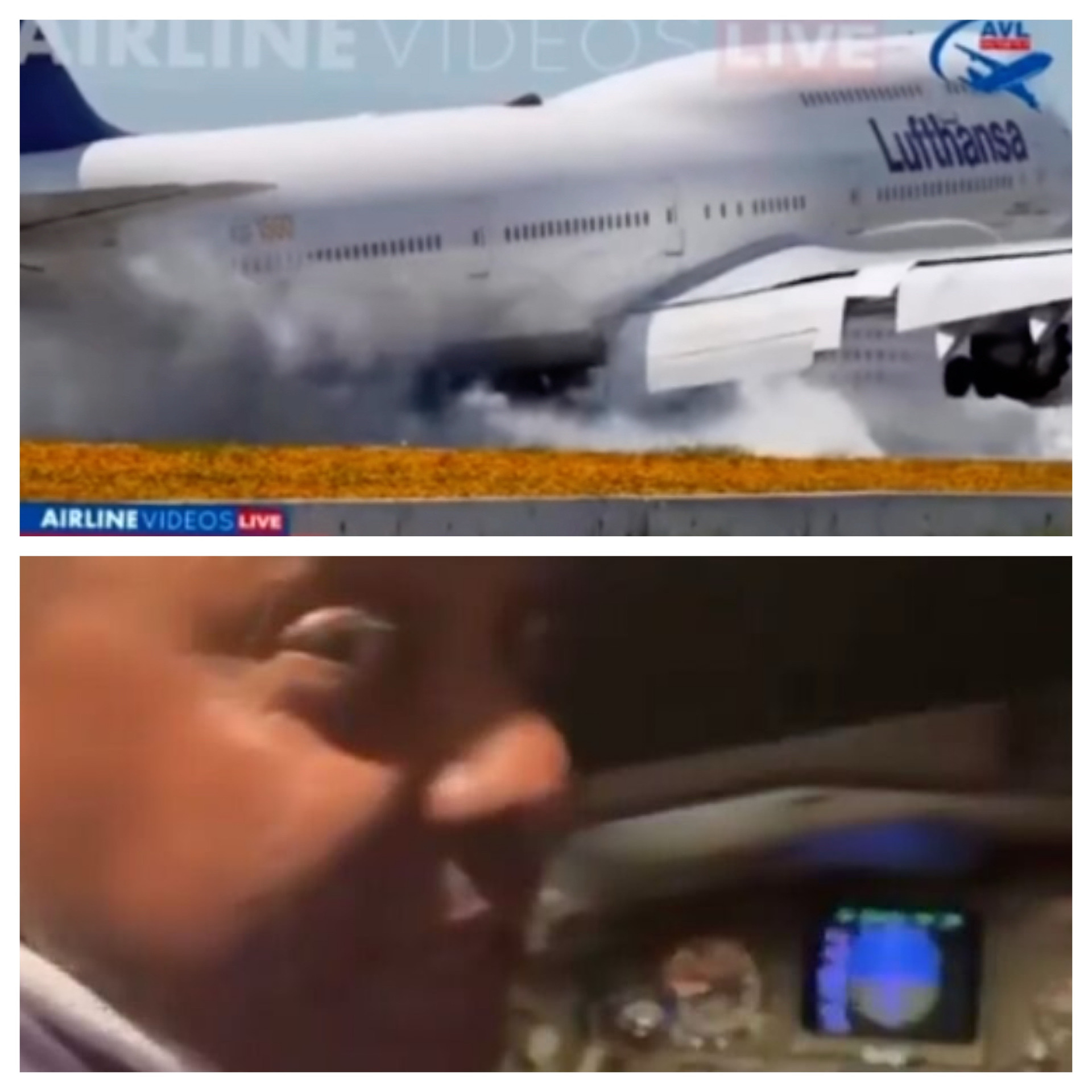 High Quality 747 Landing - Rockies Blank Meme Template