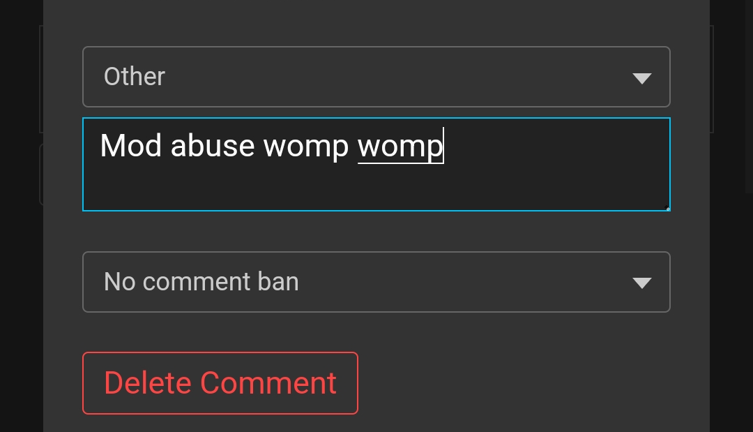 High Quality Mod abuse womp womp Blank Meme Template