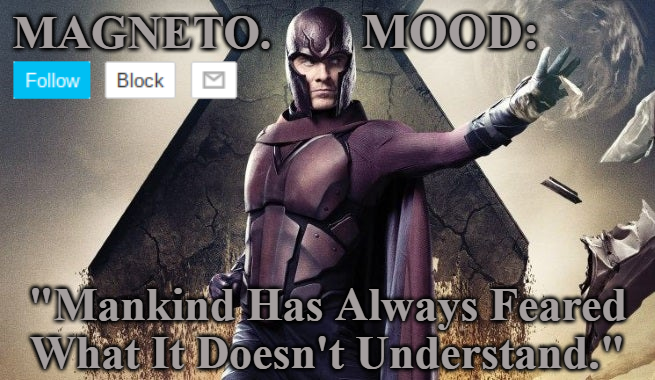 High Quality Magneto Announcement Blank Meme Template