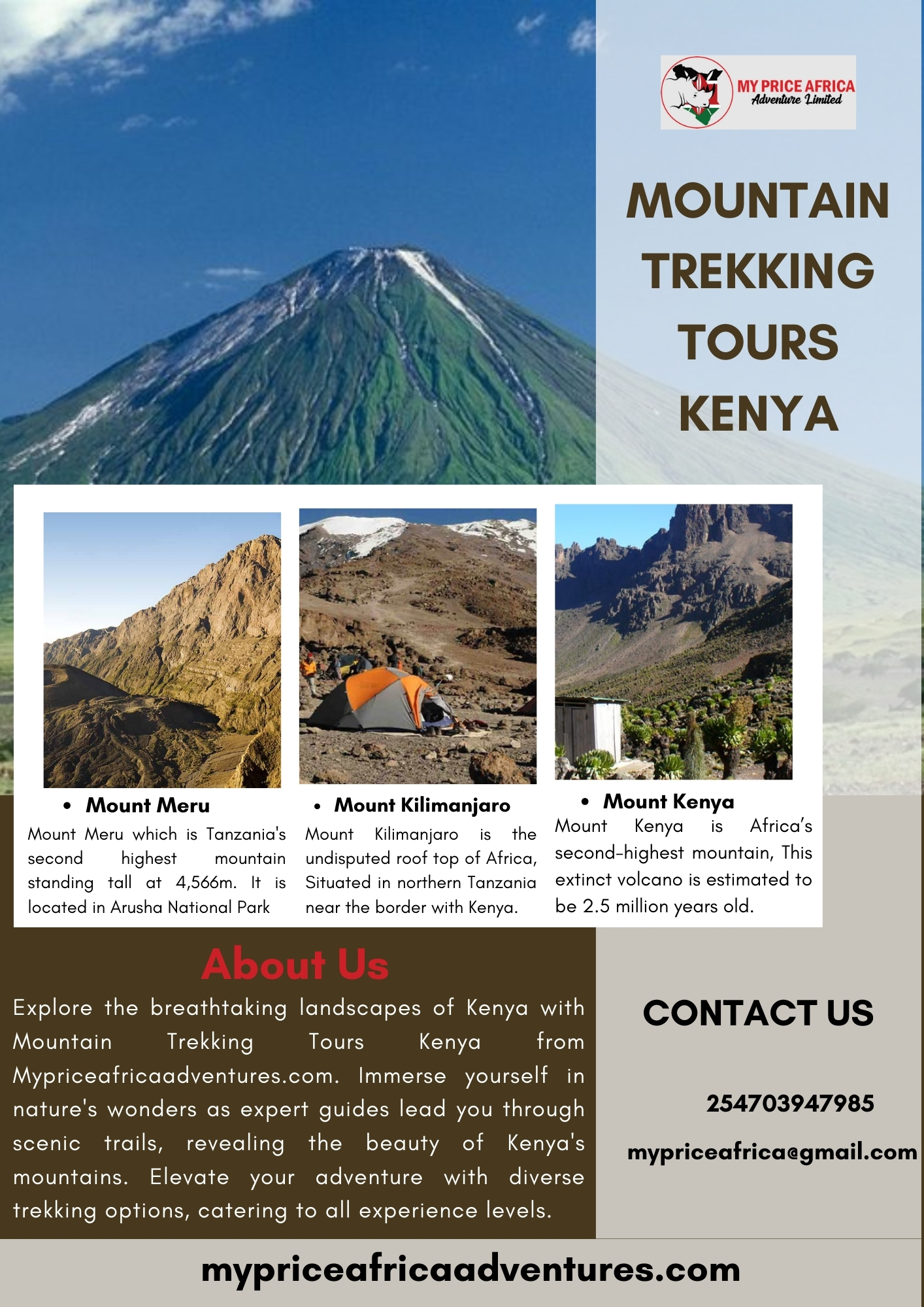 High Quality Mountain Trekking Tours Kenya Blank Meme Template