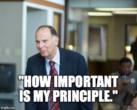 "HOW IMPORTANT IS MY PRINCIPLE." | made w/ Imgflip meme maker