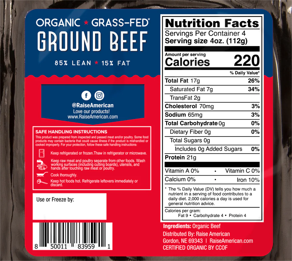 High Quality Grass Fed Beef Label Blank Meme Template