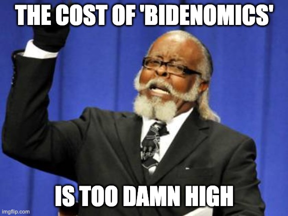 Too Damn High Meme | THE COST OF 'BIDENOMICS'; IS TOO DAMN HIGH | image tagged in memes,too damn high | made w/ Imgflip meme maker