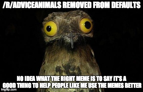 weird stuff i do pootoo | /R/ADVICEANIMALS REMOVED FROM DEFAULTS NO IDEA WHAT THE RIGHT MEME IS TO SAY IT'S A GOOD THING TO HELP PEOPLE LIKE ME USE THE MEMES BETTER | image tagged in weird stuff i do pootoo,AdviceAnimals | made w/ Imgflip meme maker
