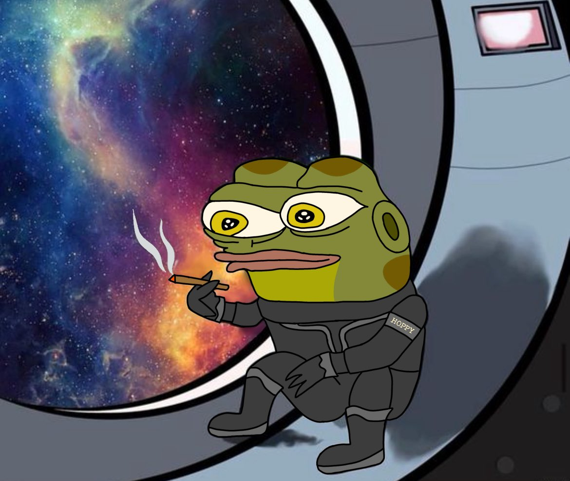 High Quality hoppy smoking in space Blank Meme Template