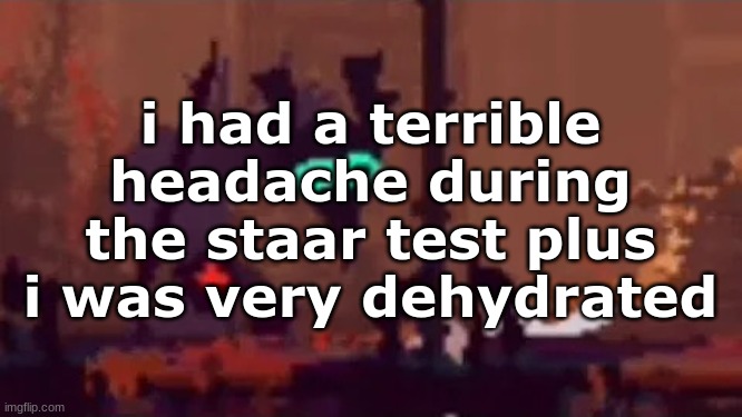 felt like garbage | i had a terrible headache during the staar test plus i was very dehydrated | image tagged in sopping | made w/ Imgflip meme maker