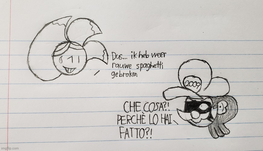Goofy ahh doodle in class: Billingual | image tagged in school,class,drawing | made w/ Imgflip meme maker