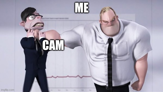 mad mr incredible | ME; CAM | image tagged in mad mr incredible | made w/ Imgflip meme maker