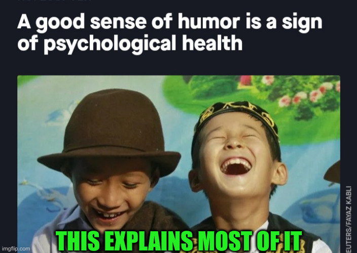 Sense of humor | THIS EXPLAINS MOST OF IT | image tagged in sense of humor | made w/ Imgflip meme maker