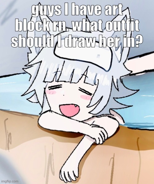 Check comments | guys I have art block rn. what outfit should I draw her in? | image tagged in sadie tgta relaxed | made w/ Imgflip meme maker