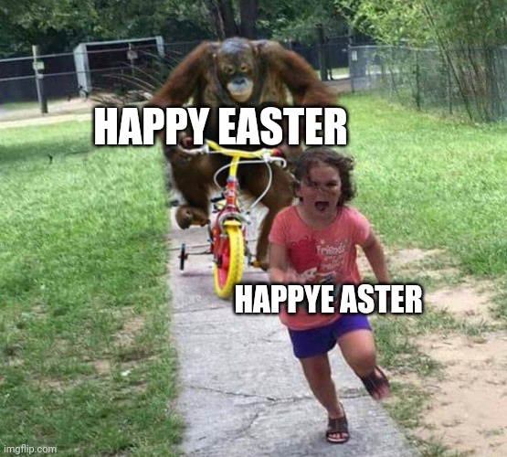 Run! | HAPPY EASTER HAPPYE ASTER | image tagged in run | made w/ Imgflip meme maker