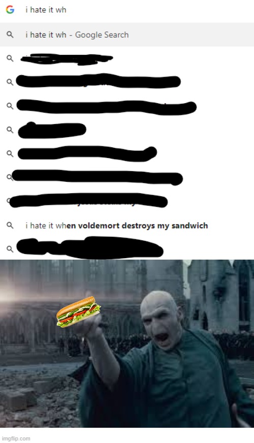 image tagged in harry potter,voldemort,sandwich,oh wow are you actually reading these tags | made w/ Imgflip meme maker