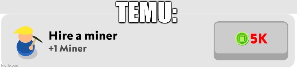 TEMU: | made w/ Imgflip meme maker