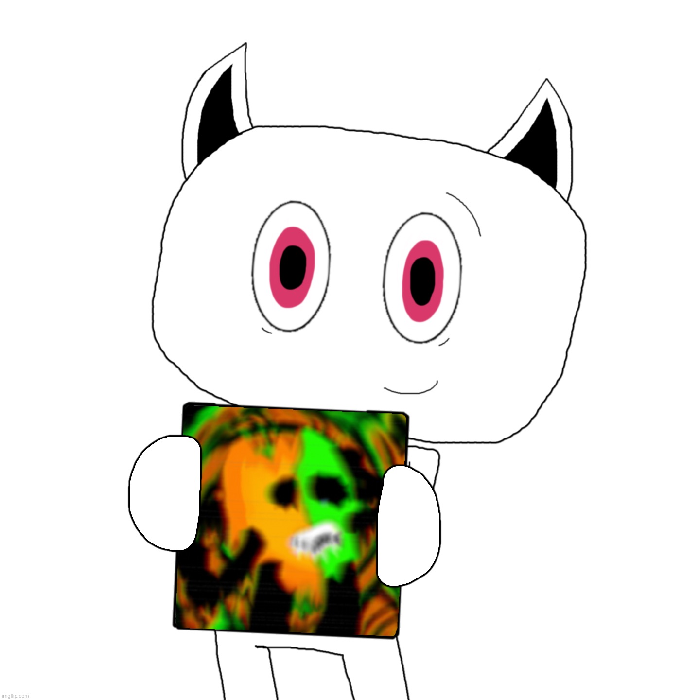 (he left the drawing alone for like a week and now wants to show it off) | made w/ Imgflip meme maker