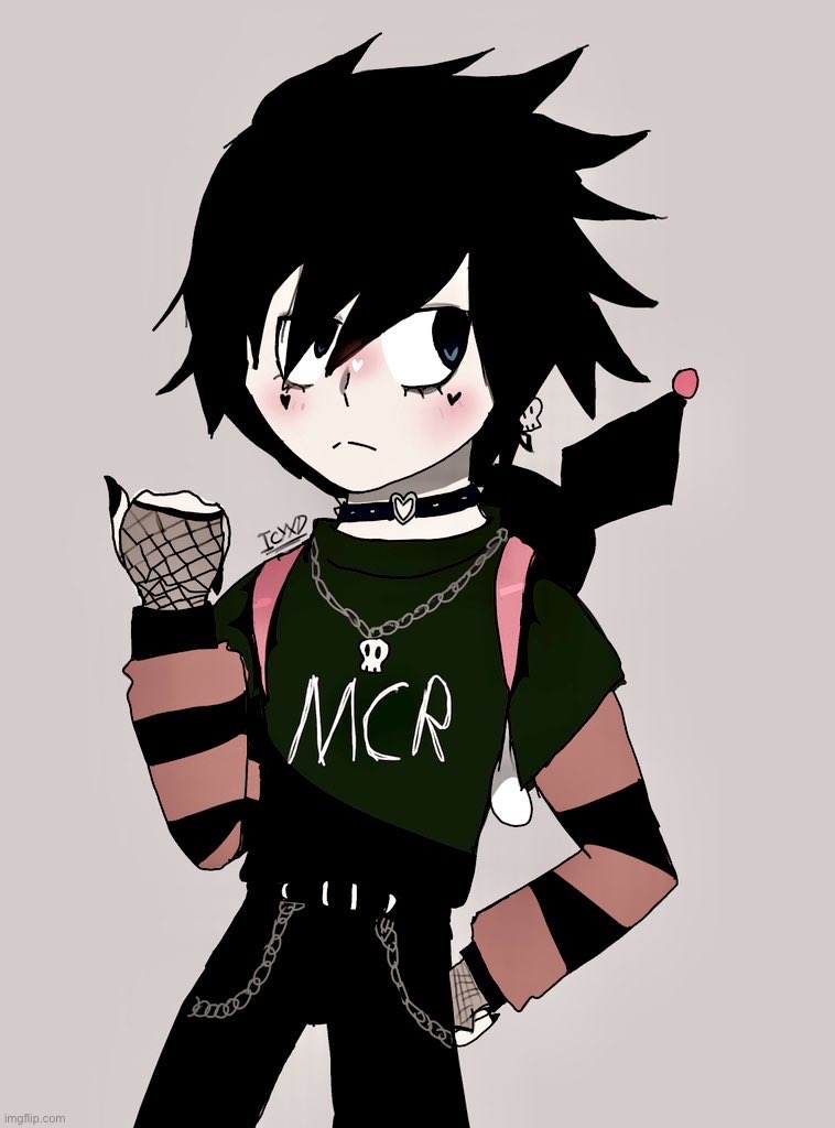 L from death note but hes an emo baddie (drawn by me lmao) | made w/ Imgflip meme maker