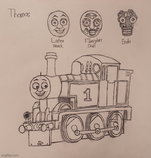 Five Nights at The Big Live Tour | image tagged in thomas the tank engine,fnaf,drawing | made w/ Imgflip meme maker