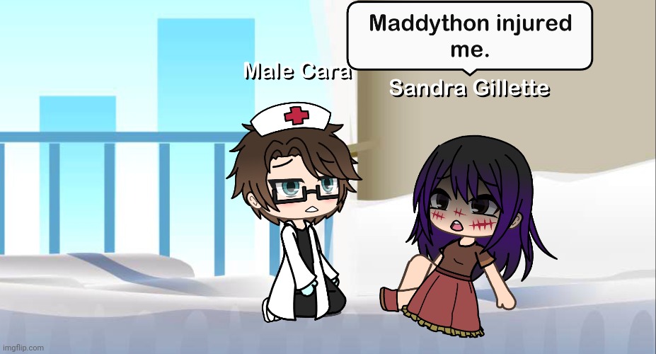 Male Cara's friend, Sandra (not his gf), got injured by Maddython. But we will give gemstones to her to cure her pain. | image tagged in pop up school 2,pus2,x is for x,male cara,gillette,maddython | made w/ Imgflip meme maker