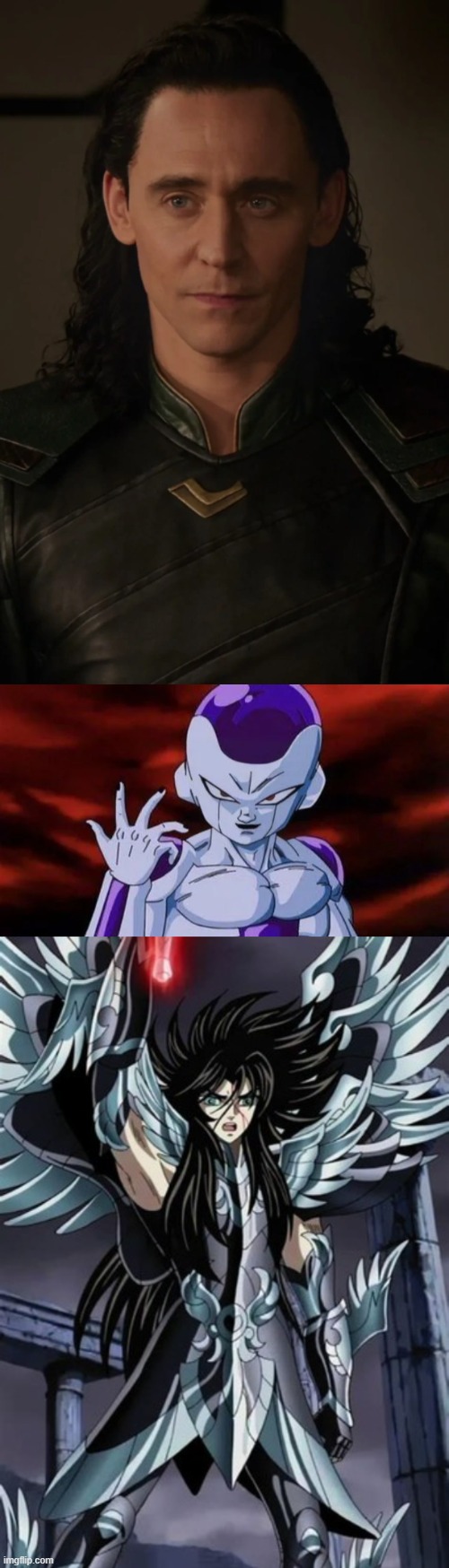 Hades Ripped Off Loki and Frieza Blank Meme Template