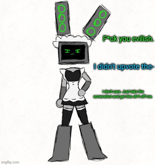 Almost forgot to post this here since the image got 20 ups | image tagged in drawing by evilish | made w/ Imgflip meme maker