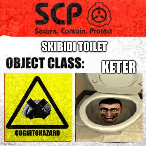 SCP Label Template: Keter | SKIBIDI TOILET; KETER | image tagged in scp label template keter | made w/ Imgflip meme maker