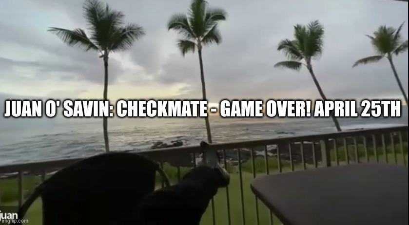Juan O'Savin: Checkmate - Game Over! April 25th (Video)