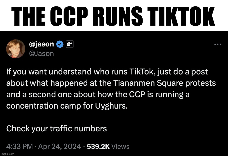 THE CCP RUNS TIKTOK | made w/ Imgflip meme maker
