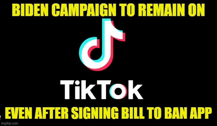 Makes sense. Both are owned and operated by China | BIDEN CAMPAIGN TO REMAIN ON; EVEN AFTER SIGNING BILL TO BAN APP | image tagged in china,tiktok,joe biden,made in china,biden,fjb | made w/ Imgflip meme maker