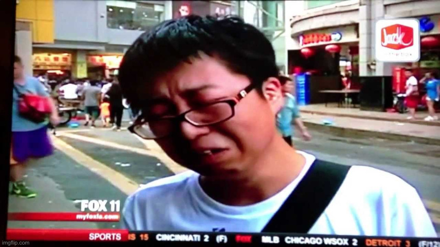 Chinese boy crying | image tagged in chinese boy crying | made w/ Imgflip meme maker