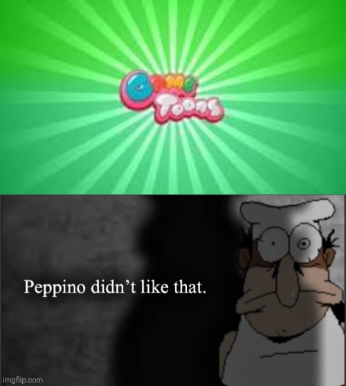 Peppino hates gametoons | image tagged in gametoons logo,peppino didn t like that | made w/ Imgflip meme maker