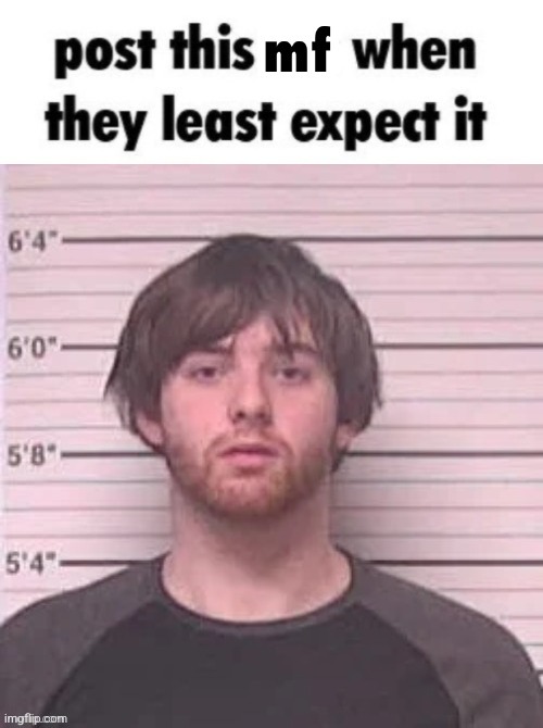 image tagged in post this mf when they least expect it,live lazy_mazy's mugshot reaction | made w/ Imgflip meme maker