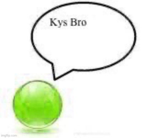 kys bro ball | image tagged in kys bro ball | made w/ Imgflip meme maker