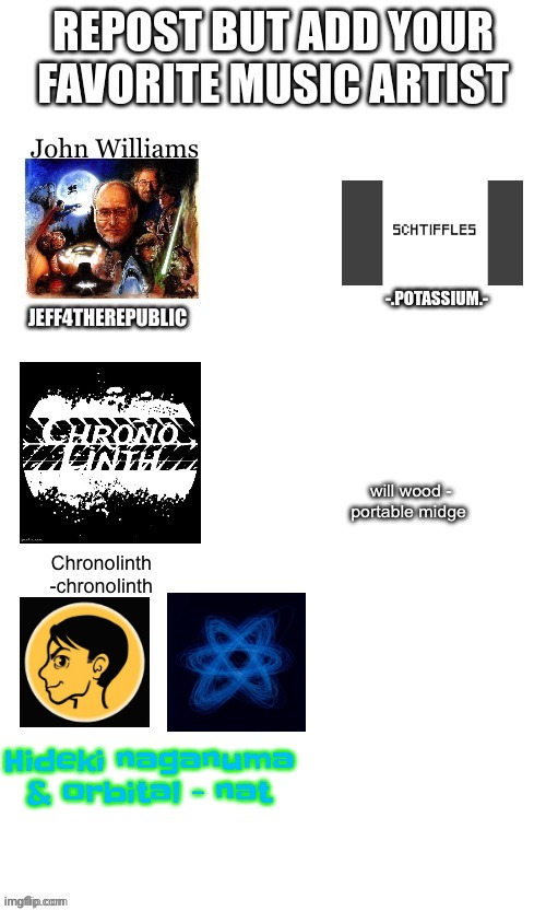 Gwjwuuw | Hideki naganuma & orbital - nat | made w/ Imgflip meme maker