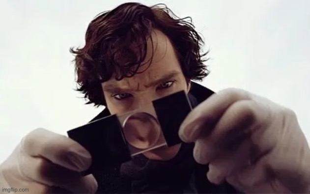 image tagged in sherlock magnifying glass | made w/ Imgflip meme maker