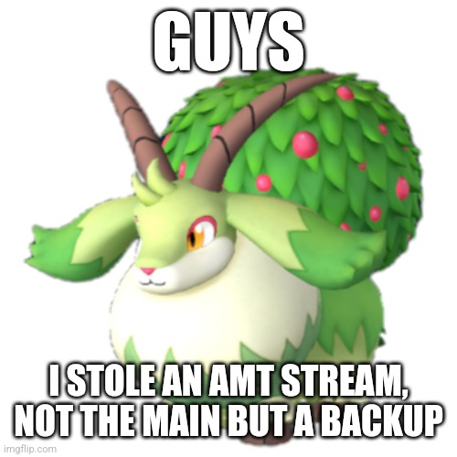 Caprity | GUYS; I STOLE AN AMT STREAM, NOT THE MAIN BUT A BACKUP | image tagged in caprity | made w/ Imgflip meme maker