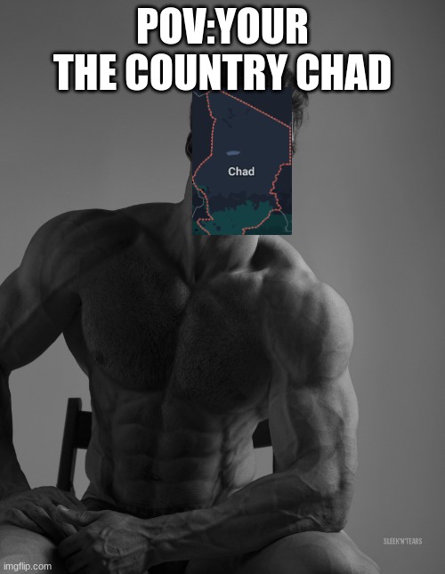 its just a country in africa | POV:YOUR THE COUNTRY CHAD | image tagged in giga chad | made w/ Imgflip meme maker