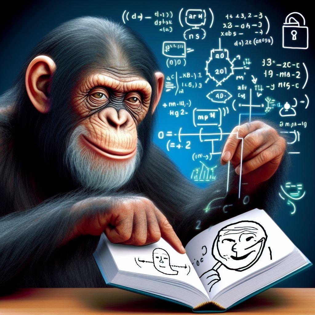 High Quality Monkey teaching algorithms Blank Meme Template