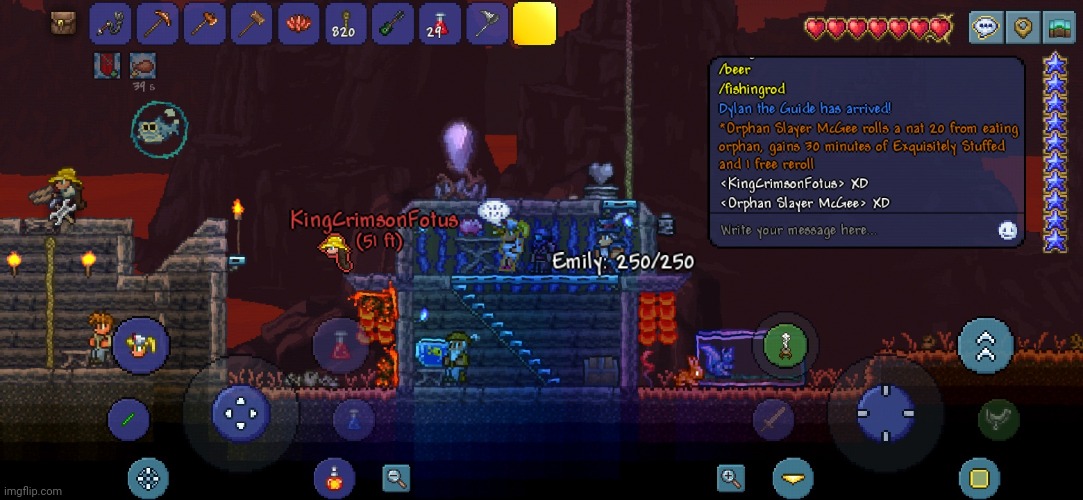 Chaos, chaos! | image tagged in terraria,gaming,video games,mobile,multiplayer,getfixedboi | made w/ Imgflip meme maker