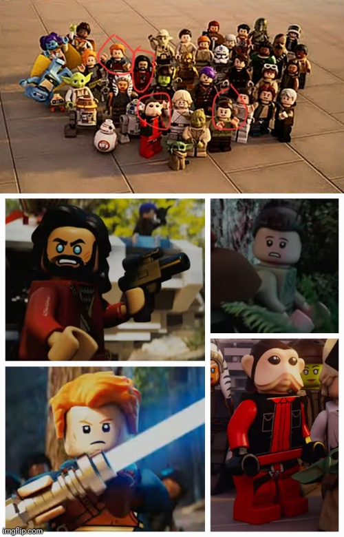 LEGO made a 25 Years of LEGO Star Wars video that leaks minifigs of Ezra, Young Leia, Cal, and Nien Numb! | image tagged in lego star wars,lego | made w/ Imgflip meme maker