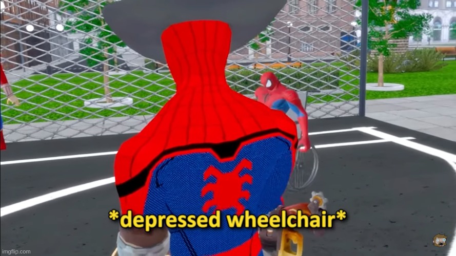image tagged in depressed wheelchair | made w/ Imgflip meme maker