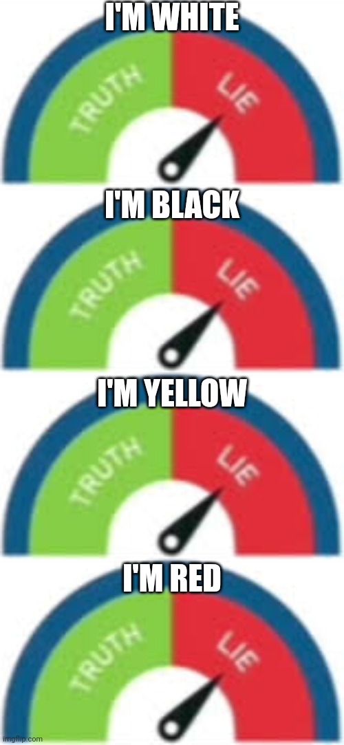 I'M WHITE I'M BLACK I'M YELLOW I'M RED | image tagged in incorrect buzzer | made w/ Imgflip meme maker