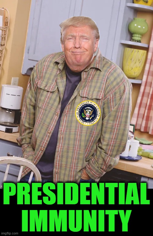 Kevin James | PRESIDENTIAL IMMUNITY | image tagged in kevin james | made w/ Imgflip meme maker