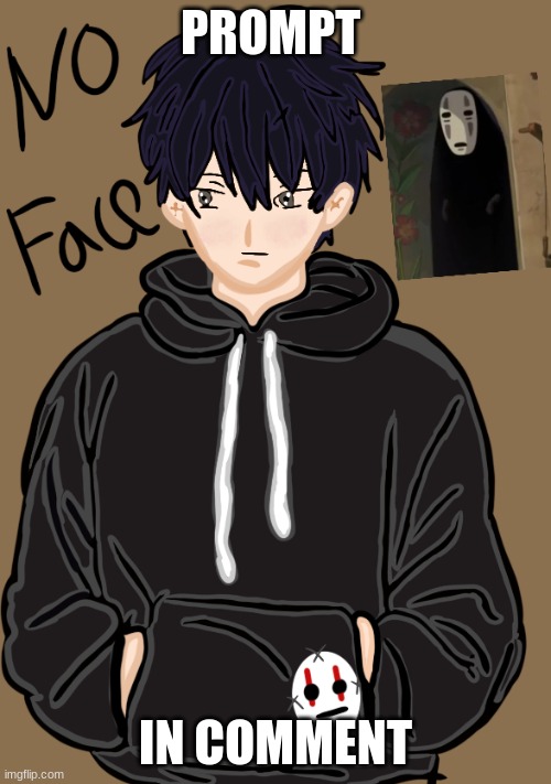 Kaonashi or No face as short | PROMPT; IN COMMENT | image tagged in roleplaying | made w/ Imgflip meme maker