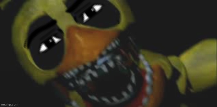 withered chica stare | made w/ Imgflip meme maker