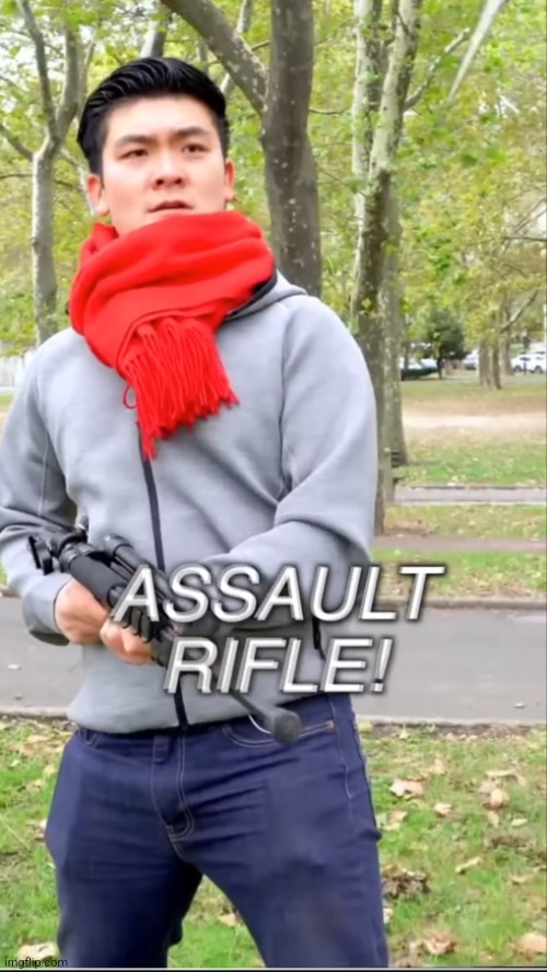 image tagged in assault rifle | made w/ Imgflip meme maker
