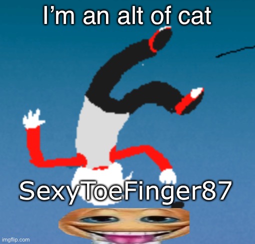 bluh | I’m an alt of cat; SexyToeFinger87 | image tagged in bluh | made w/ Imgflip meme maker