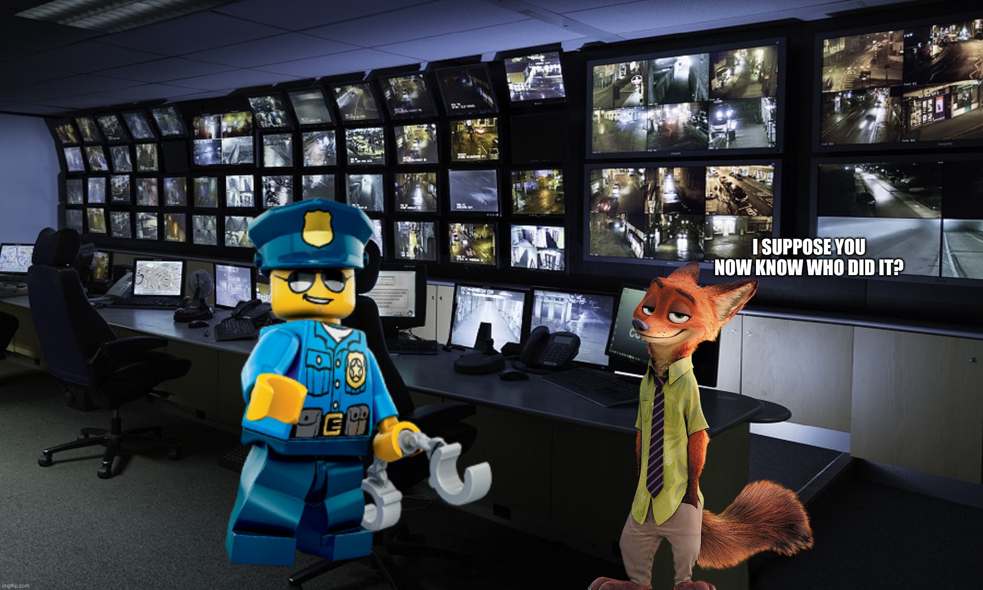 CCTV | I SUPPOSE YOU NOW KNOW WHO DID IT? | image tagged in cctv | made w/ Imgflip meme maker