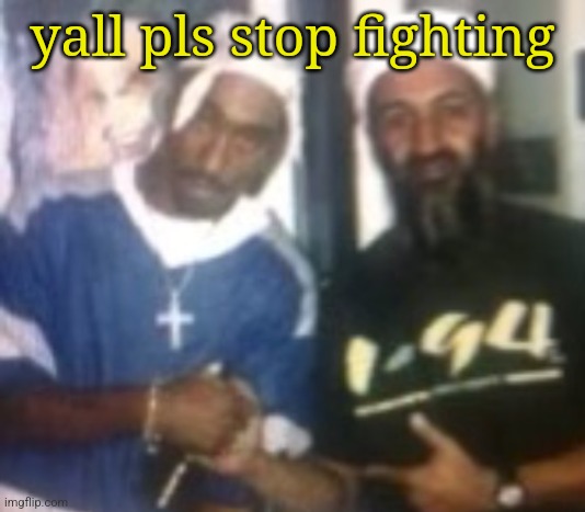gang | yall pls stop fighting | image tagged in gang | made w/ Imgflip meme maker